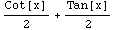 Cot[x]/2 + Tan[x]/2